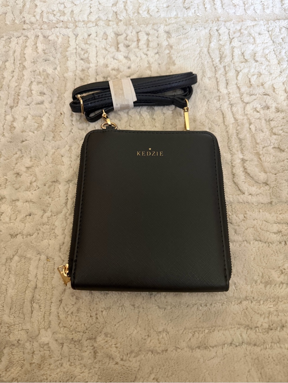 Kedzie Black Crossbody Wallet Bag NWT